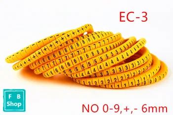 EC-3 600PCS (Each50pcs ) 5sq .mm~ 7.2 sq.mm yellow Cable Markers Letter 6sq.mm 0 to 9 + - X for wire diameter Cable Markers
EC-3 600PCS (Each50pcs ) 5sq .mm~ 7.2 sq.mm yellow Cable Markers Letter 6sq.mm 0 to 9 + - X for wire diameter Cable Markers