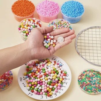 DIY Slime Mud Making Tools Kits, Foam Beads Balls, Polymer Clay Decoration Accessories, Storage Containers and Steel Mesh Grid
DIY Slime Mud Making Tools Kits, Foam Beads Balls, Polymer Clay Decoration Accessories, Storage Containers and Steel Mesh Grid