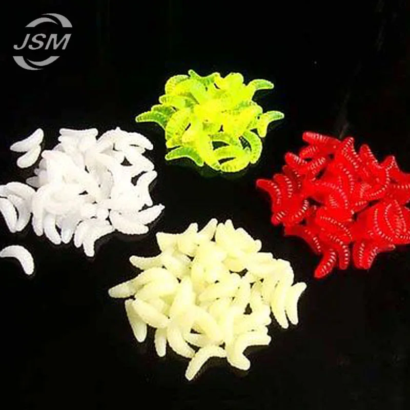 JSM 50pcs/lot Soft Maggot Fishing Lures White Yellow Green Red Mixed Color Luminous Smell soft lures bait for fishing
JSM 50pcs/lot Soft Maggot Fishing Lures White Yellow Green Red Mixed Color Luminous Smell soft lures bait for fishing