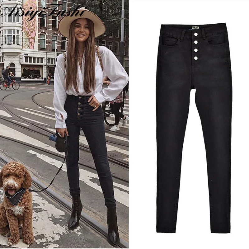 Black Jeans Woman High Waist Push Up Stretch Denim Ladies Jeans Black Women's Trousers Skinny Pants Jeans Female feminino 2018
Black Jeans Woman High Waist Push Up Stretch Denim Ladies Jeans Black Women's Trousers Skinny Pants Jeans Female feminino 2018