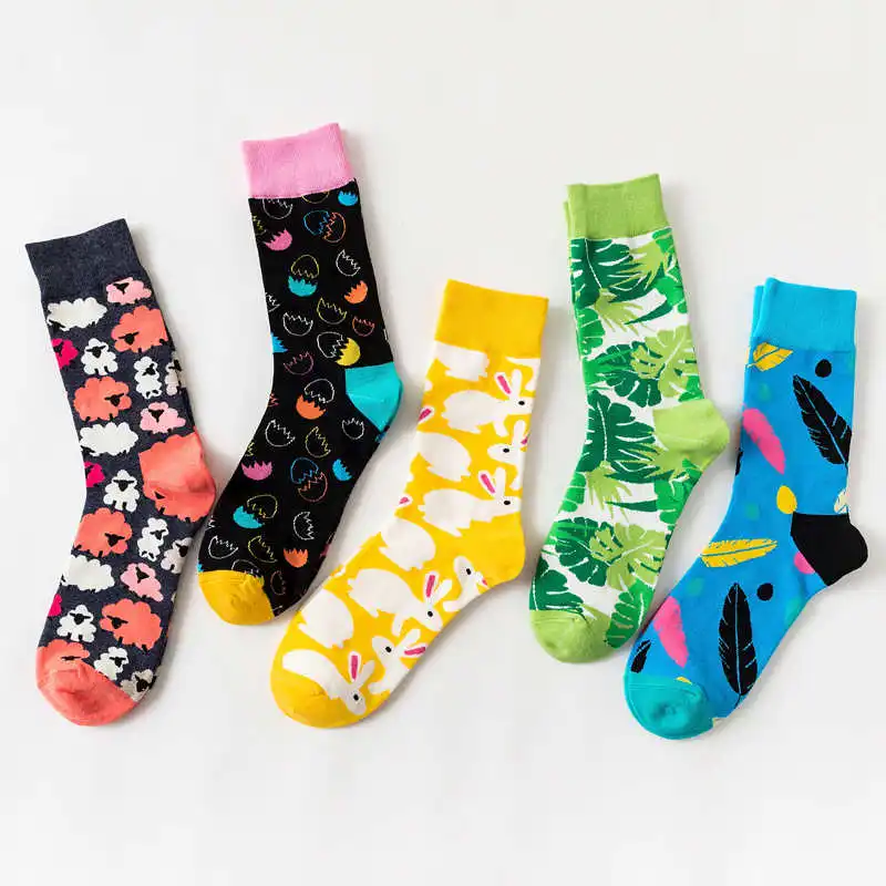 5 Pairs/lot Colorful Men's Combed Cotton Funny Socks Cartoon Animal Plant Cute Crew Socks Couple Unisex Fashion Street Wear
5 Pairs/lot Colorful Men's Combed Cotton Funny Socks Cartoon Animal Plant Cute Crew Socks Couple Unisex Fashion Street Wear