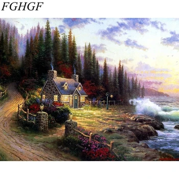 FGHGF Frameless Seaside Town Landscape Pictures Painting By Numbers Digital Oil Painting On Canvas For Living Room 
FGHGF Frameless Seaside Town Landscape Pictures Painting By Numbers Digital Oil Painting On Canvas For Living Room