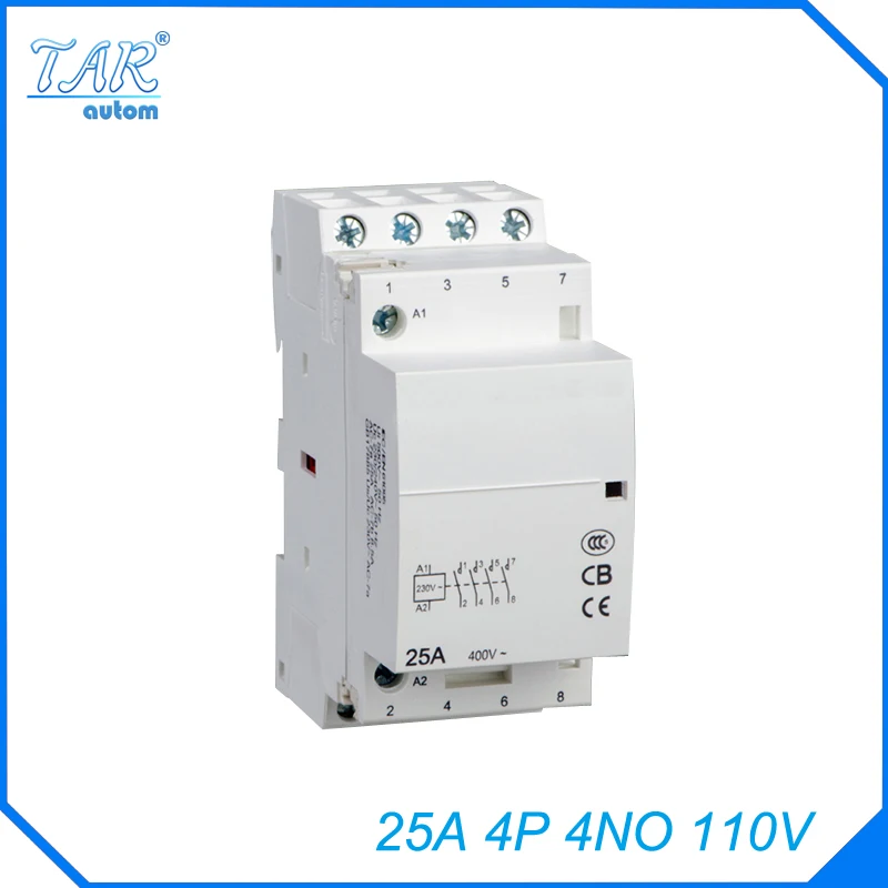 Free shipping high quality 50/60Hz 25A 4P 4NO 110V 4-pole household mini DIN Rail modular AC contactor
Free shipping high quality 50/60Hz 25A 4P 4NO 110V 4-pole household mini DIN Rail modular AC contactor