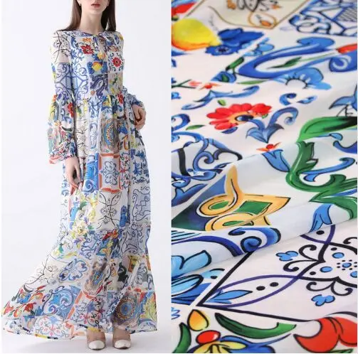 100X145cm Multicolor Sicilian Majolica Lemon Soft Thin Chiffon Fabric for Woman Girl Summer Dress Long Beach Dress DIY-AF563
100X145cm Multicolor Sicilian Majolica Lemon Soft Thin Chiffon Fabric for Woman Girl Summer Dress Long Beach Dress DIY-AF563