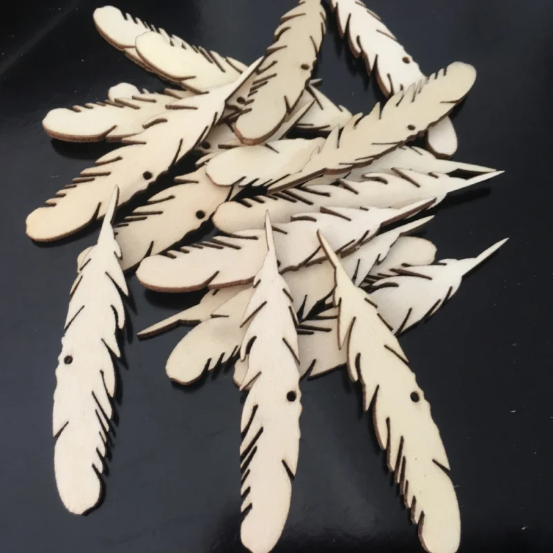 50 Pcs/Set Blank Natural Wooden Leaves Feather Earrings With A Hole Rustic Favor DIY Hang decorations
50 Pcs/Set Blank Natural Wooden Leaves Feather Earrings With A Hole Rustic Favor DIY Hang decorations
