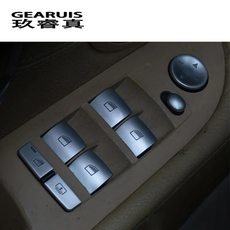 Car styling Window Lifter Control Frame buttons Switch Decor Armrest Panel Covers Stickers for BMW e60 5 series Auto Accessories |