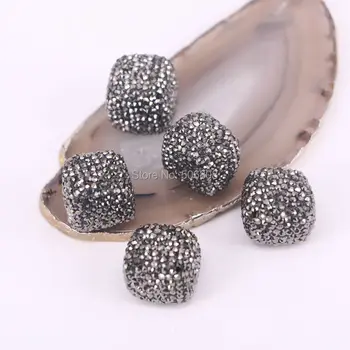 12PCS Black rhinestone crystal spacer beads, cube square connector pave beads, jewelry findings ZYZ160-9826
12PCS Black rhinestone crystal spacer beads, cube square connector pave beads, jewelry findings ZYZ160-9826