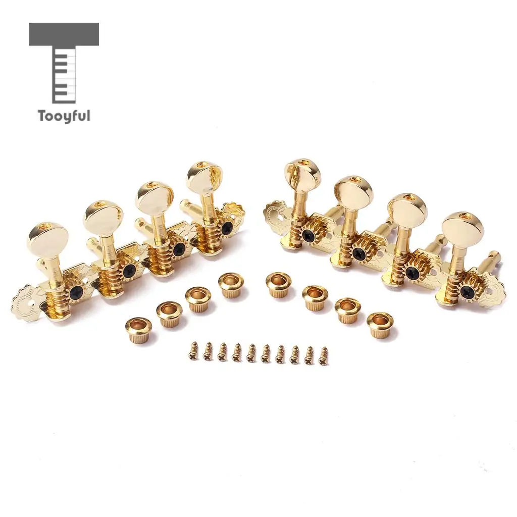 Tooyful 2 Pieces Iron 4L 4R Tuner Tuning Pegs Machine Heads Gold Set for Mandolin/8 Strings Guitar Replacement Parts
Tooyful 2 Pieces Iron 4L 4R Tuner Tuning Pegs Machine Heads Gold Set for Mandolin/8 Strings Guitar Replacement Parts