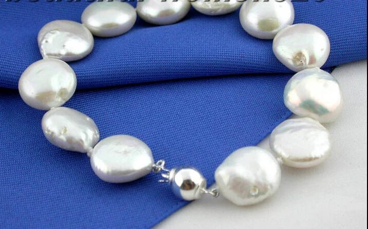z1469 8" 15mm white coin fw pearl bracelet bangle 925silver @^Noble style Natural Fine jewe SHIPPING 5.25
z1469 8" 15mm white coin fw pearl bracelet bangle 925silver @^Noble style Natural Fine jewe SHIPPING 5.25