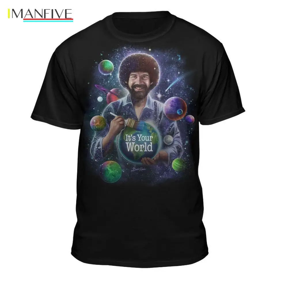 Bob Ross Officially Licensed "Universe" T-shirt discount hot new tshirt top free shipping t-shirt funny 100% Cotton t shirt top
Bob Ross Officially Licensed "Universe" T-shirt discount hot new tshirt top free shipping t-shirt funny 100% Cotton t shirt top