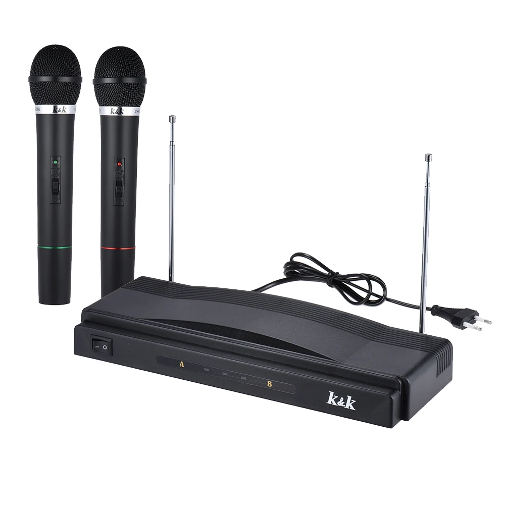 Studio Wireless Mic Remote Microphone System Kit FM Transmitter Receiver with Audio Cable for KTV Teaching Show
Studio Wireless Mic Remote Microphone System Kit FM Transmitter Receiver with Audio Cable for KTV Teaching Show
