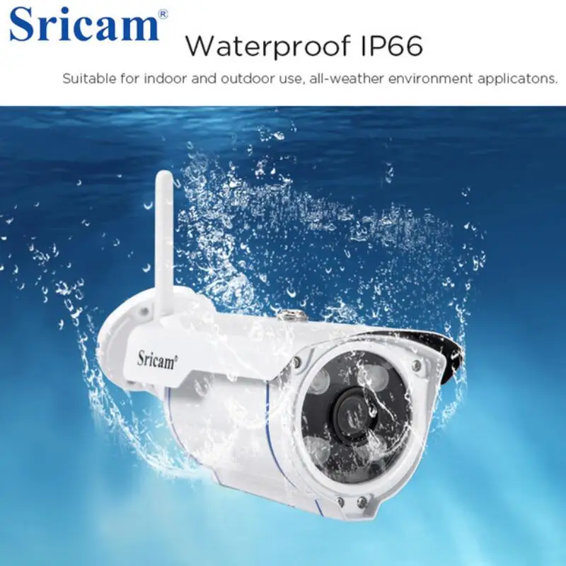 

Sricam SP007 HD 720 IP Camera wireless WIFI 2.4 P2P Onvif SD Card Outdoor Waterproof IP Cam Night Version IR Cut