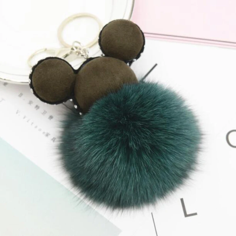 Charmcci Fashion Chaveiro Mickey Keychain FOX Fur Pom Pom Key Chain Fashion Accessories Ornaments Real Fur Pompon Key chain Key
Charmcci Fashion Chaveiro Mickey Keychain FOX Fur Pom Pom Key Chain Fashion Accessories Ornaments Real Fur Pompon Key chain Key