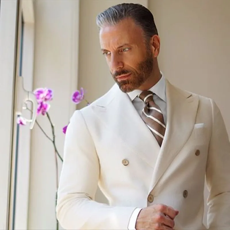 Latest Coat Pant Designs Ivory Double Breasted Blazer Men Suit Casual Jacket Custom mens Suits Skinny Tuxedo Masculino
Latest Coat Pant Designs Ivory Double Breasted Blazer Men Suit Casual Jacket Custom mens Suits Skinny Tuxedo Masculino