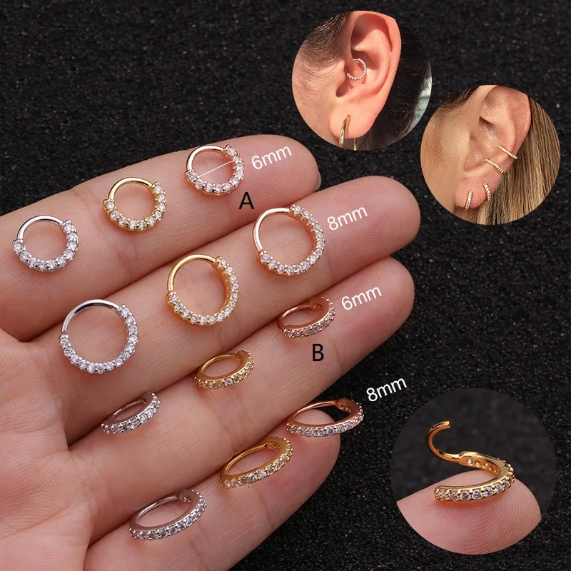 Feelgood 10pcs/lot 6/8mm Cz Hoop Piercing For Ear And Nose Septum Jewelry Rook Snug Lobe Daith Cartilage Helix Hoop Earring
Feelgood 10pcs/lot 6/8mm Cz Hoop Piercing For Ear And Nose Septum Jewelry Rook Snug Lobe Daith Cartilage Helix Hoop Earring