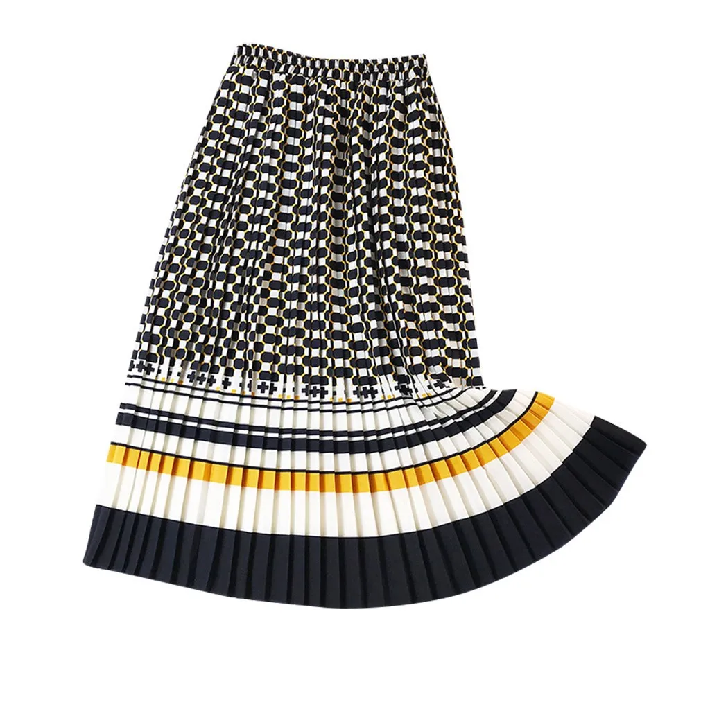 Printed Polyester Long Skirts Fashion Women's Pleated Contrast Color Casual Skirt Casual Simpel Ladies Skirts #G20
Printed Polyester Long Skirts Fashion Women's Pleated Contrast Color Casual Skirt Casual Simpel Ladies Skirts #G20