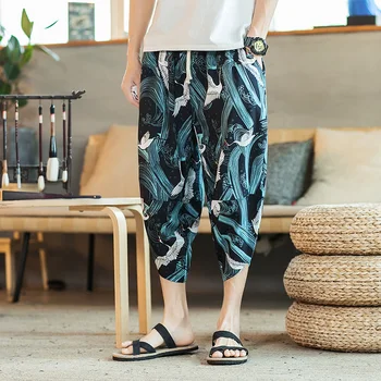 Ethnic Summer Men Harajuku Casual Harem Calf Length Pants Loose Streetwear Joggers Tapered Male Sweatpants Breathable Printed
Ethnic Summer Men Harajuku Casual Harem Calf Length Pants Loose Streetwear Joggers Tapered Male Sweatpants Breathable Printed