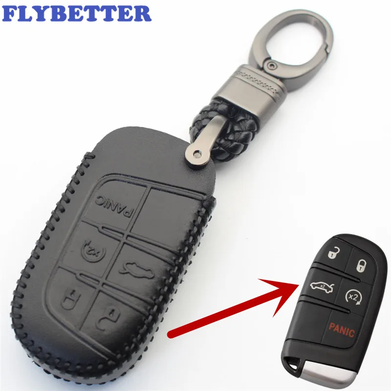 FLYBETTER Genuine Leather Keychain 5Button Key Case Cover For Jeep Grand Cheroke For Fiat For Chrysler 300 Car Styling (B) L361
FLYBETTER Genuine Leather Keychain 5Button Key Case Cover For Jeep Grand Cheroke For Fiat For Chrysler 300 Car Styling (B) L361