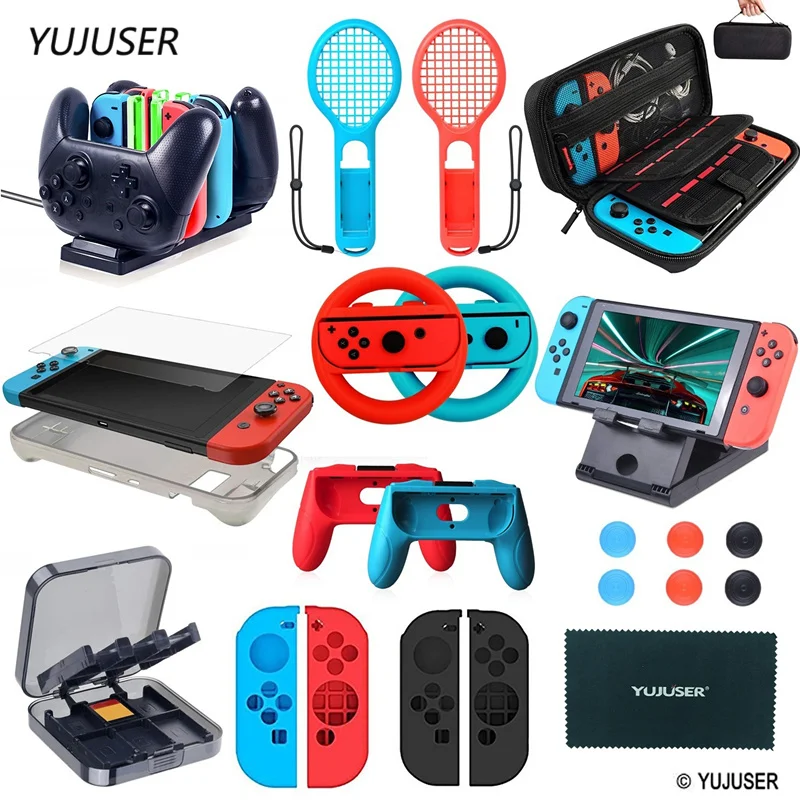 YUJUSER 24 in 1 Kits for Nintend Switch including Controller Kit, Protection Kit, Essential Accessories for Your Game Consoles
YUJUSER 24 in 1 Kits for Nintend Switch including Controller Kit, Protection Kit, Essential Accessories for Your Game Consoles