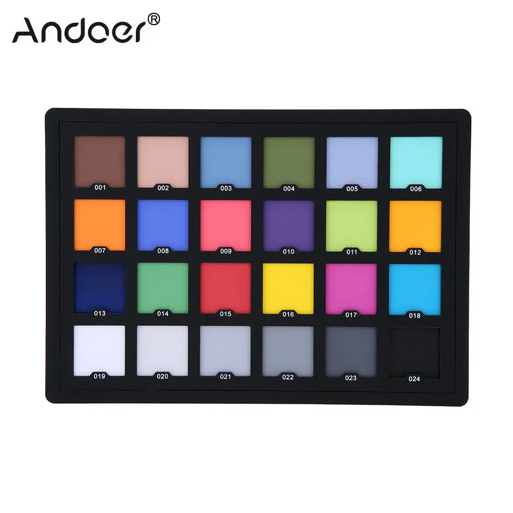 Andoer Professional 24 Color Card Test for Superior Digital Color Correction for Color Balancing in Photo Editing Software
Andoer Professional 24 Color Card Test for Superior Digital Color Correction for Color Balancing in Photo Editing Software