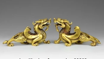 China Brass Copper Auspicious Fengshui Fu Brave troops kylin Unicorn Statue Pair
China Brass Copper Auspicious Fengshui Fu Brave troops kylin Unicorn Statue Pair
