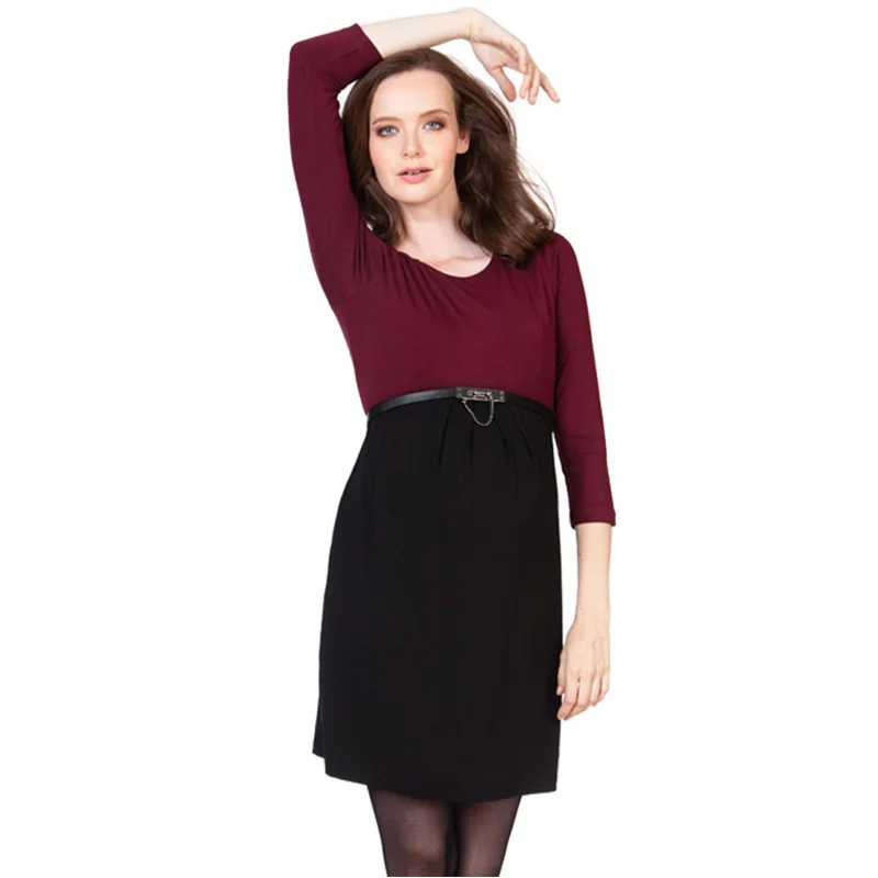 HI BLOOM Summer Maternity Elegant Dress O-Neck Tencel Material Knee-Length Pregnant Vestidos Clothes Red for Official Women
HI BLOOM Summer Maternity Elegant Dress O-Neck Tencel Material Knee-Length Pregnant Vestidos Clothes Red for Official Women