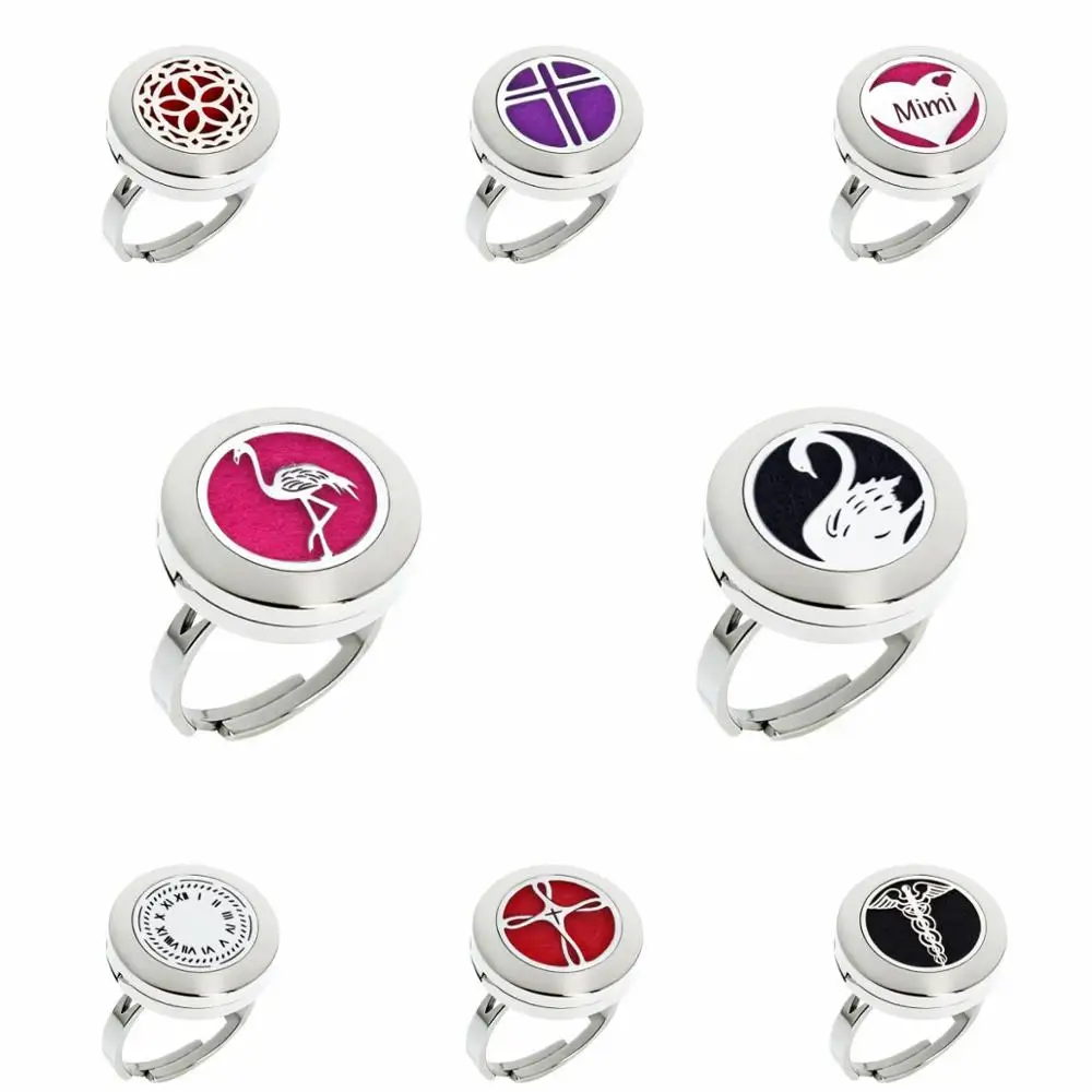 bird Swan 20mm 316L Stainless Steel Diffuser Ring Adjustable Essential Oil Perfume Locket Rings Women Jewelry 10pcs Pads
bird Swan 20mm 316L Stainless Steel Diffuser Ring Adjustable Essential Oil Perfume Locket Rings Women Jewelry 10pcs Pads