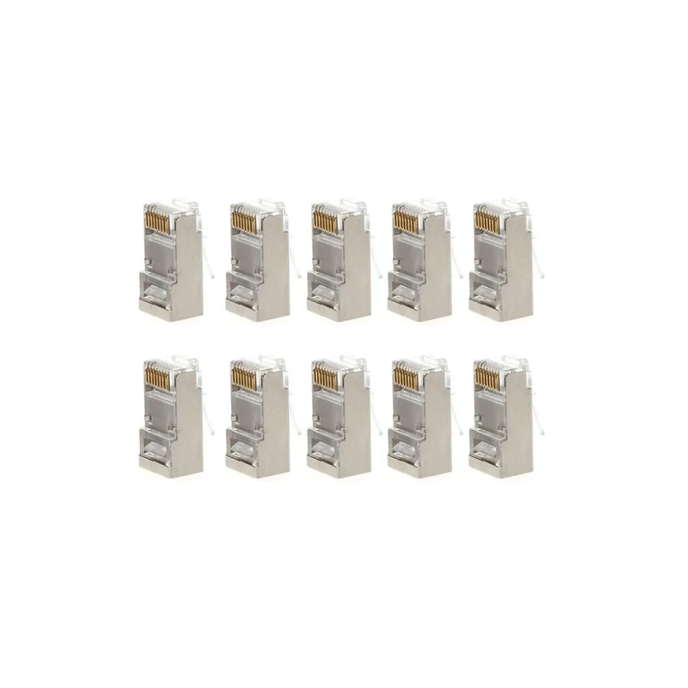 10Pcs/Set CAT6 8-Pin RJ45 Modular Crystal Plug 8P8C Shielded Stranded Crimp Connector Socket Network Cable Plug C26
10Pcs/Set CAT6 8-Pin RJ45 Modular Crystal Plug 8P8C Shielded Stranded Crimp Connector Socket Network Cable Plug C26