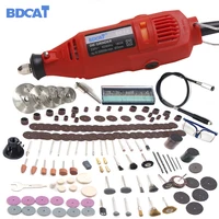 BDCAT 180w 110V/220V Dremel Style Rotary Tool Engraving Mini DIY Drill Grinding Machine with 207pcs Power Tools accessories image