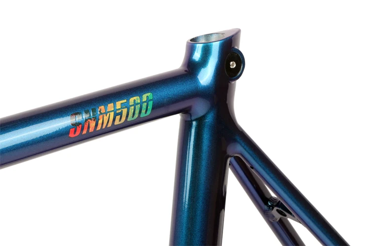 Cheap TSUNAMI Single speed Bicycle Fixed Gear Frameset Aluminium Frame with Carbon Fork 700c*52cm 55cm Chameleon Bike Frameset 7