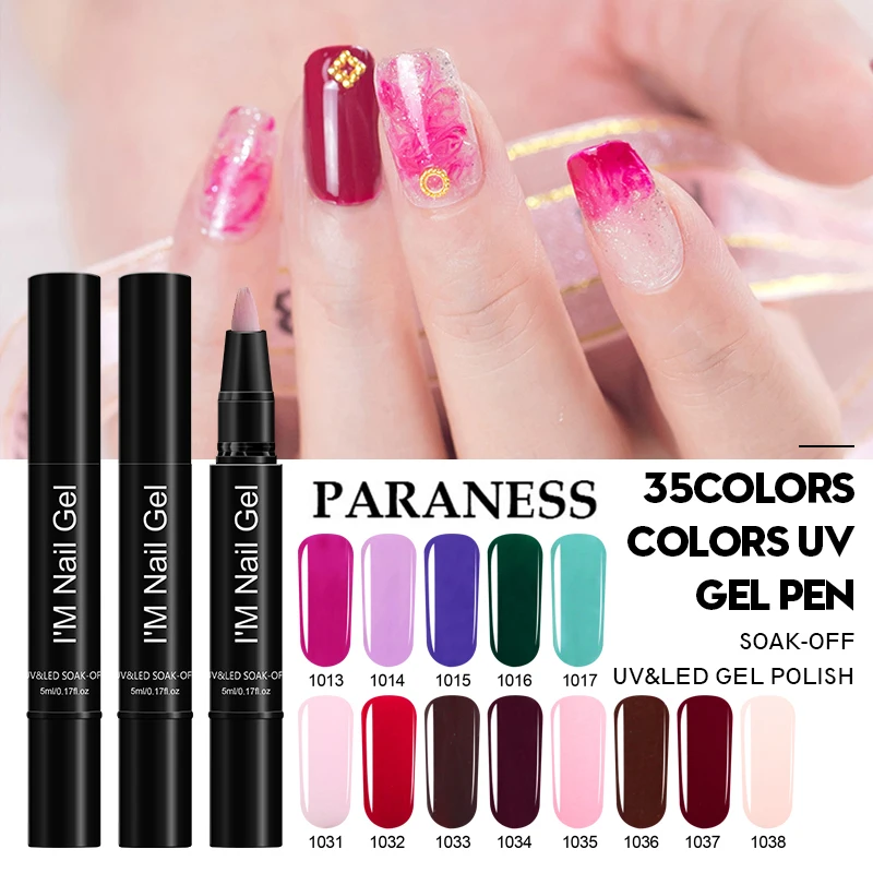 Paraness New Gellak 5ml UV Gel Pen Nail Polish LED Lamp Gel Lacquer Polish Semi Permanent Gel Varnish Nail Primer Pure 35 Colors
Paraness New Gellak 5ml UV Gel Pen Nail Polish LED Lamp Gel Lacquer Polish Semi Permanent Gel Varnish Nail Primer Pure 35 Colors
