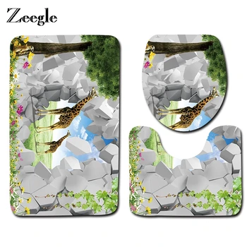 Zeegle 3PCS 3D Animal Printed Toilet Rug Anti-slip Bathroom Floor Mat Absorbent Memory Sponge Mat Toilet Cover Pad Accessories
Zeegle 3PCS 3D Animal Printed Toilet Rug Anti-slip Bathroom Floor Mat Absorbent Memory Sponge Mat Toilet Cover Pad Accessories