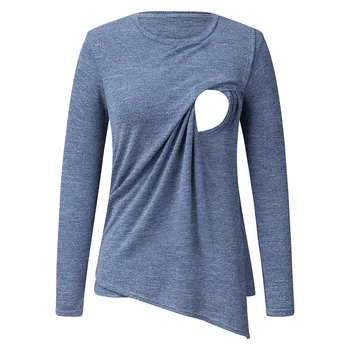 Breastfeeding tops Women's Maternity Long Sleeves Comfy Nursing Tops Shirts(Blue )
Breastfeeding tops Women's Maternity Long Sleeves Comfy Nursing Tops Shirts(Blue )