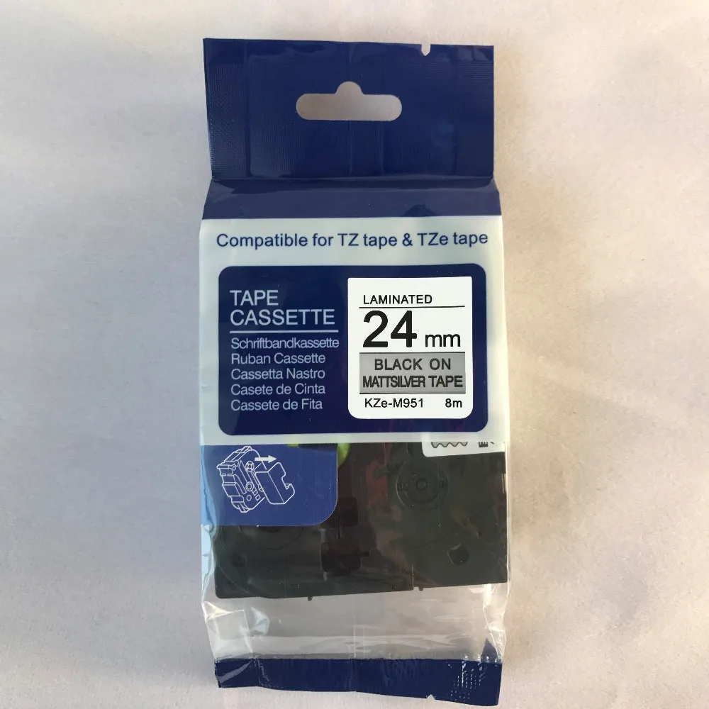 Cidy 5pcs compatible P-touch TZe label tape 24mm tz M951 tz-M951 TZE M951 tze-M951 Black on Mattesilver for brother printer
Cidy 5pcs compatible P-touch TZe label tape 24mm tz M951 tz-M951 TZE M951 tze-M951 Black on Mattesilver for brother printer