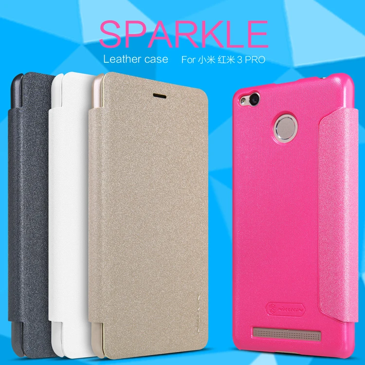 NILLKIN NEW Sparkle Leather Case For Xiaomi Redmi 3 Pro/Red Rice 3 pro/Xiaomi Redmi 3S 5.0 inch Pearly Colorful Cover Case
NILLKIN NEW Sparkle Leather Case For Xiaomi Redmi 3 Pro/Red Rice 3 pro/Xiaomi Redmi 3S 5.0 inch Pearly Colorful Cover Case
