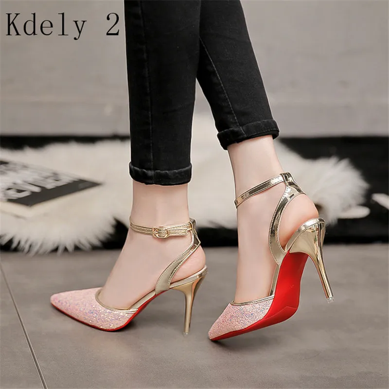 High Heels Women Pumps sparkling Pointed Toe Wedding Shoes Women Buckle Strap Party Shoes Women Plus Size 34-39
High Heels Women Pumps sparkling Pointed Toe Wedding Shoes Women Buckle Strap Party Shoes Women Plus Size 34-39