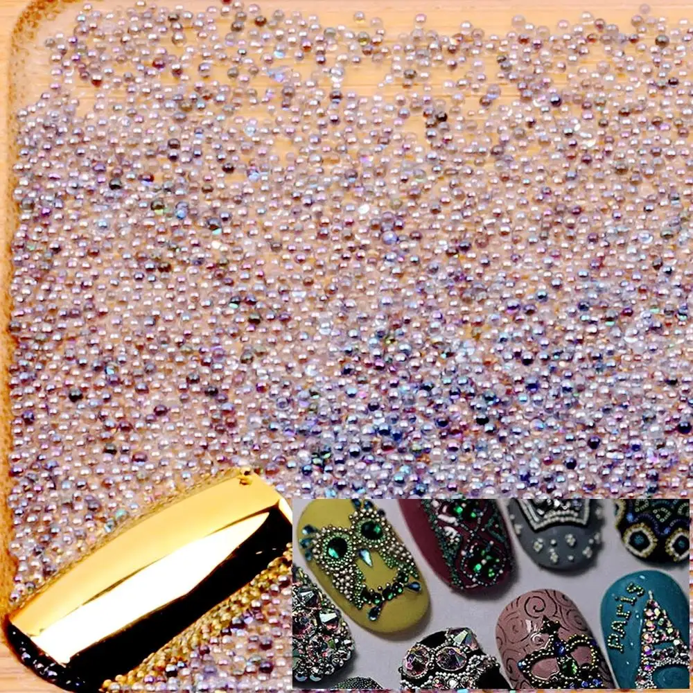 

About 80000pcs 50g Mini Elf Beads Gem Circle Crystal Rhinestone 3D Nail Art Charm Glass Caviar Tiny Beads DIY Sparkly Decoration