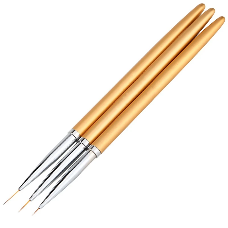3pcs 5/7/11mm Nail Art Gold Metal French Stripes Lines Flower Painting Drawing Liner Brush Pen Manicure Tools
3pcs 5/7/11mm Nail Art Gold Metal French Stripes Lines Flower Painting Drawing Liner Brush Pen Manicure Tools