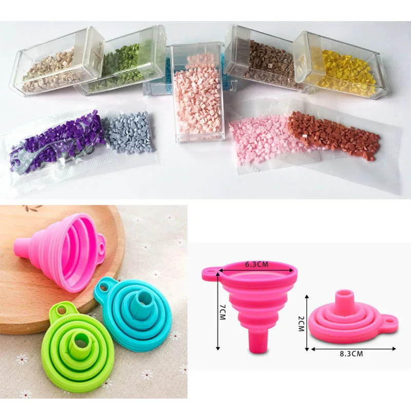Mini 3 Colors Convenient Diamond Painting Accessories Beads Container Collapsible Silicone Funnel Diamond Embroidery Tools
Mini 3 Colors Convenient Diamond Painting Accessories Beads Container Collapsible Silicone Funnel Diamond Embroidery Tools