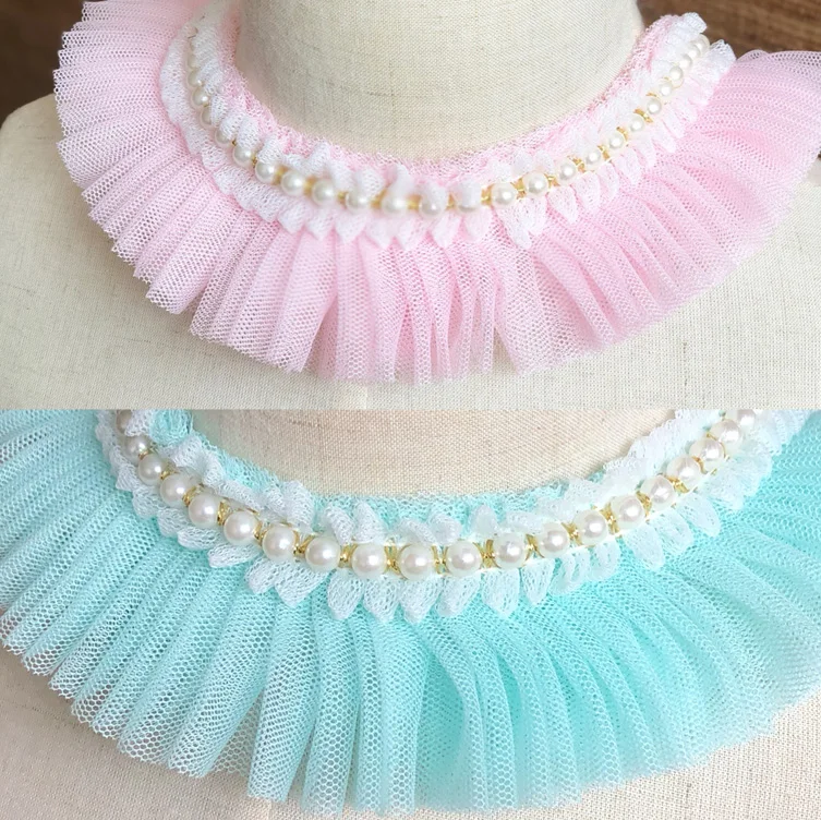 1 Yard pleated beads mesh lace Ribbon Trims Edge for princess series skirt Dolls Clothes Collar Sewing guipure supplies P007
1 Yard pleated beads mesh lace Ribbon Trims Edge for princess series skirt Dolls Clothes Collar Sewing guipure supplies P007