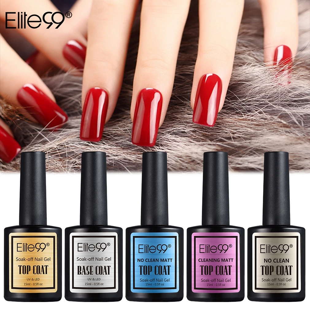 Elite99 Soak Off Base Top Coat Gel Nail Polish UV 15ml Transparent No Wipe Matt Top Coat Cleaning Primer Gel Polish Manicure
Elite99 Soak Off Base Top Coat Gel Nail Polish UV 15ml Transparent No Wipe Matt Top Coat Cleaning Primer Gel Polish Manicure
