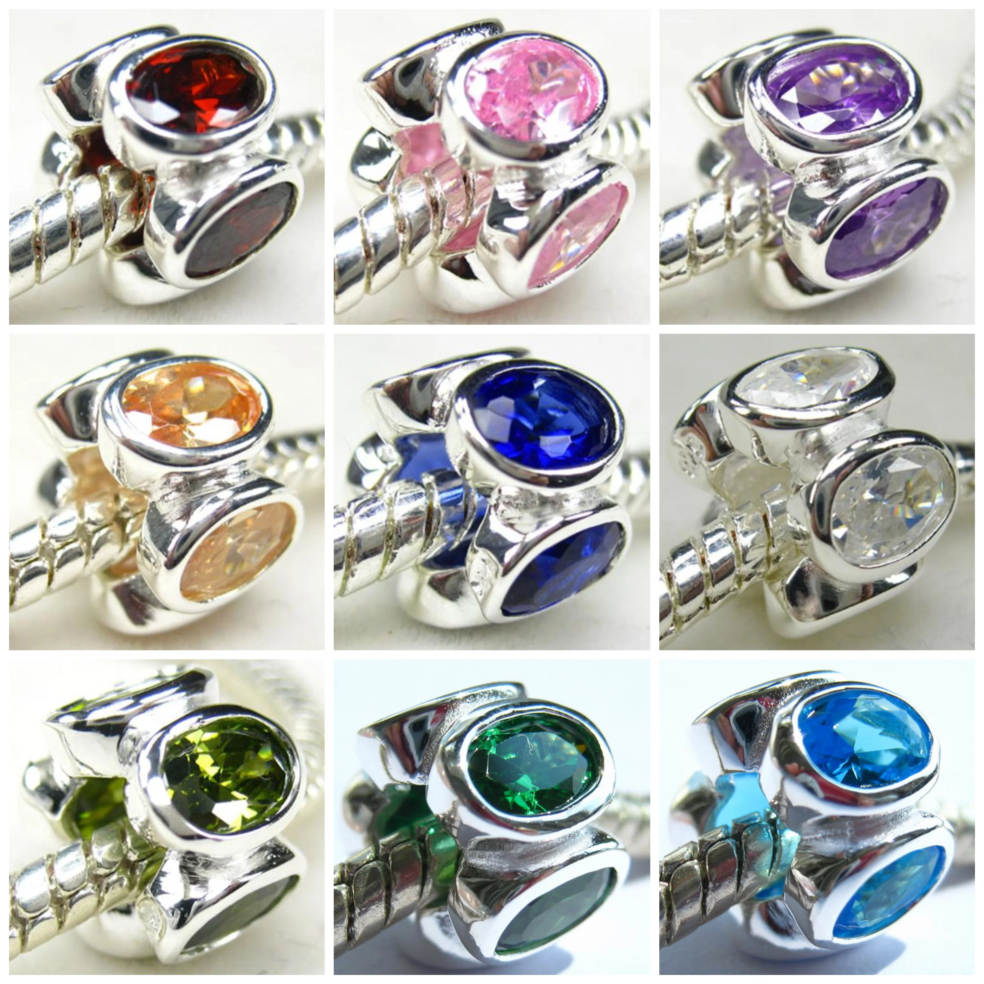 Authentic 925 Sterling Silver Blue Purple Pink Clear Oval Lights Crystal CZ Beads Fit European Charms Pandora Bracelets Jewelry
Authentic 925 Sterling Silver Blue Purple Pink Clear Oval Lights Crystal CZ Beads Fit European Charms Pandora Bracelets Jewelry