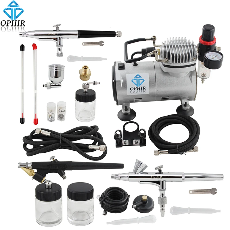 OPHIR 3-Airbrush(4 Size Nozzles Replacement) Air Compressor Kit Air Filter for Temporary Tattoo Hobby Makeup#AC089+071+073+074
OPHIR 3-Airbrush(4 Size Nozzles Replacement) Air Compressor Kit Air Filter for Temporary Tattoo Hobby Makeup#AC089+071+073+074