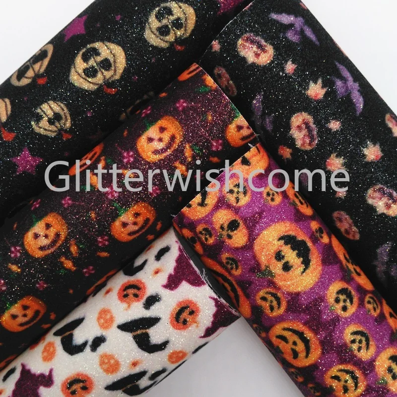 Glitterwishcome 21X29CM A4 Size Halloween Glitter Fabric, Printed Glitter Leather Faux Leather fabric Vinyl for Bows, GM406A
Glitterwishcome 21X29CM A4 Size Halloween Glitter Fabric, Printed Glitter Leather Faux Leather fabric Vinyl for Bows, GM406A