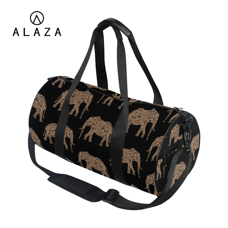 ALAZA Large Storage Vintage Elephant Print Travel Bag Tote Handbag Deep Color Exercise Bag Crossbody Shoulder Bag For Women Men
ALAZA Large Storage Vintage Elephant Print Travel Bag Tote Handbag Deep Color Exercise Bag Crossbody Shoulder Bag For Women Men