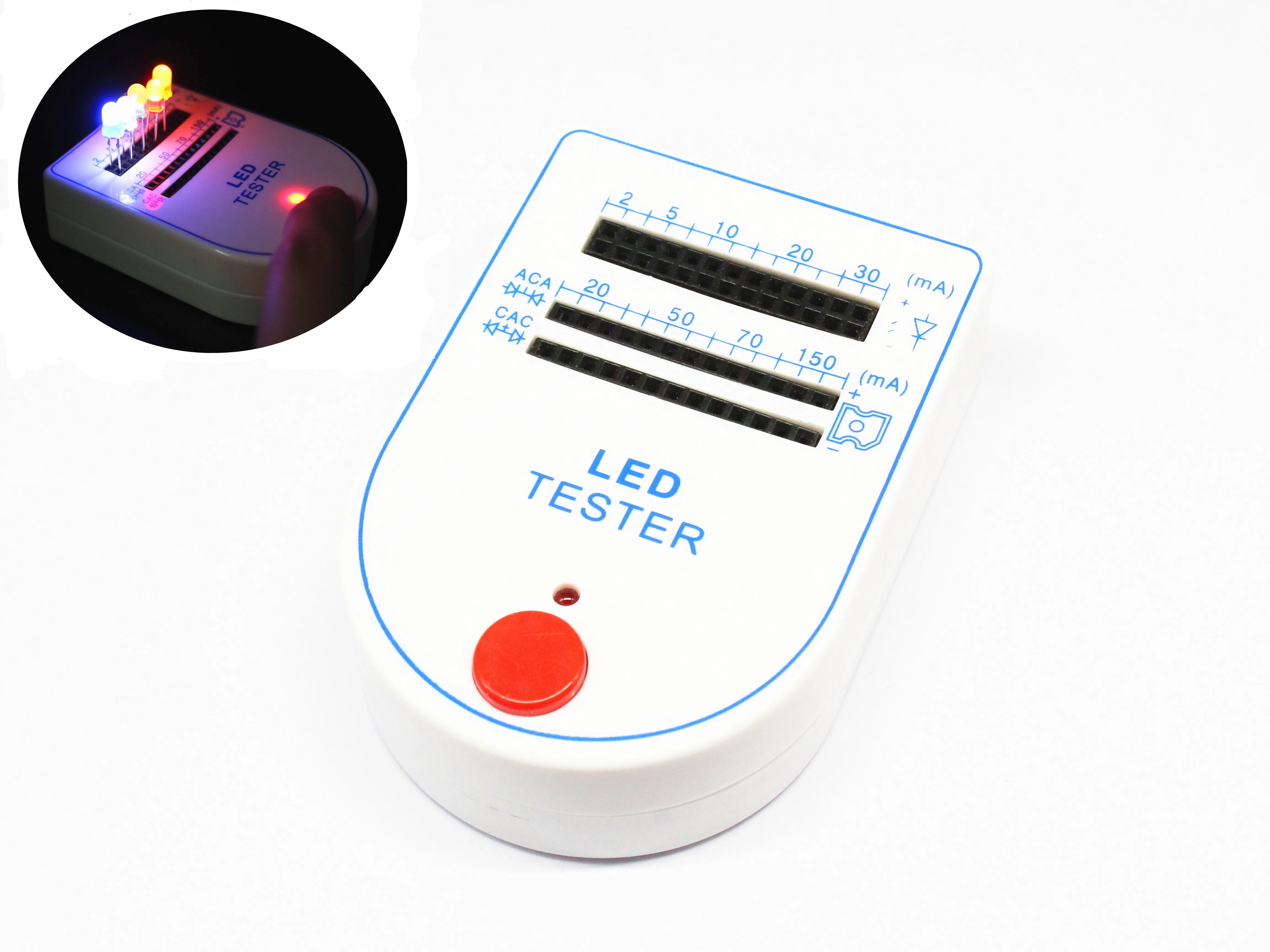 2~150mA Mini Handy LED Test Box Tester For Light-emitting Diode Lamp Bulb Battery Tester Handy Device LED Tester
2~150mA Mini Handy LED Test Box Tester For Light-emitting Diode Lamp Bulb Battery Tester Handy Device LED Tester