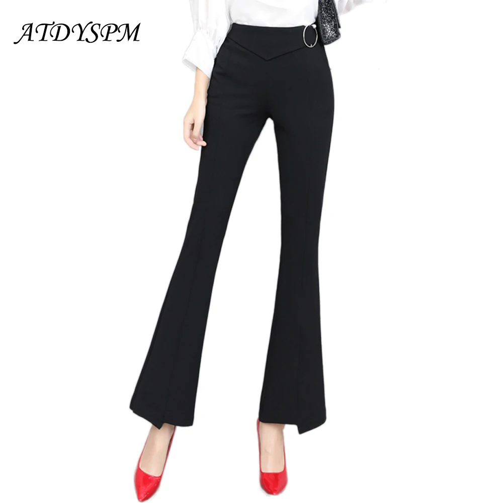 New 2019 Women High Waist Flare Pants Elastic Waist Long Pants Female Office Lady Casual Pants Elegant Women Trousers Leggings
New 2019 Women High Waist Flare Pants Elastic Waist Long Pants Female Office Lady Casual Pants Elegant Women Trousers Leggings