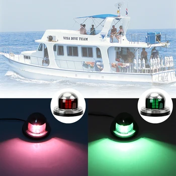 LEEPEE Stainless Steel 1 Pcs for Marine Boat Yacht LED Bow Navigation Light Red/Green Yacht Warning Light DC 12V Signal Light
LEEPEE Stainless Steel 1 Pcs for Marine Boat Yacht LED Bow Navigation Light Red/Green Yacht Warning Light DC 12V Signal Light