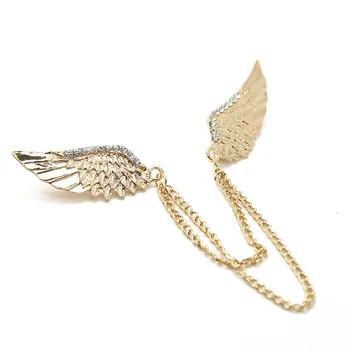 Unisex Punk Rock Shirt Collar Rhinestone Crystal Double Angel Wings Chain Neck Gothic Pin Brooch 12Pcs/Lot
Unisex Punk Rock Shirt Collar Rhinestone Crystal Double Angel Wings Chain Neck Gothic Pin Brooch 12Pcs/Lot