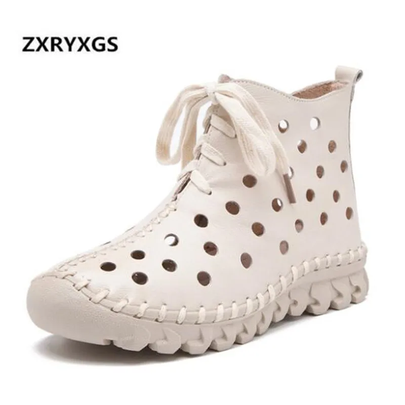 2023 Summer Fashion Hollow Full Genuine Leather Shoes Sandals Women Handmade Suture Women Boots Lace Comfort Soft Casual Boots
2023 Summer Fashion Hollow Full Genuine Leather Shoes Sandals Women Handmade Suture Women Boots Lace Comfort Soft Casual Boots